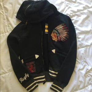 VINTAGE RALPH LAUREN RUGBY ZIP UP